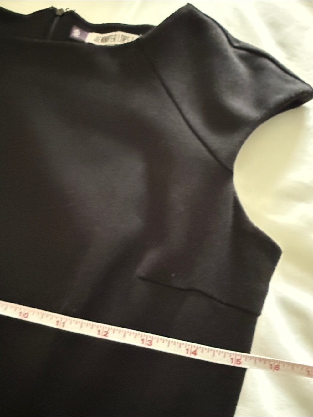 Jennifer Lopez SZ10 Black Belted Sheath Dress - Picture 3 of 8